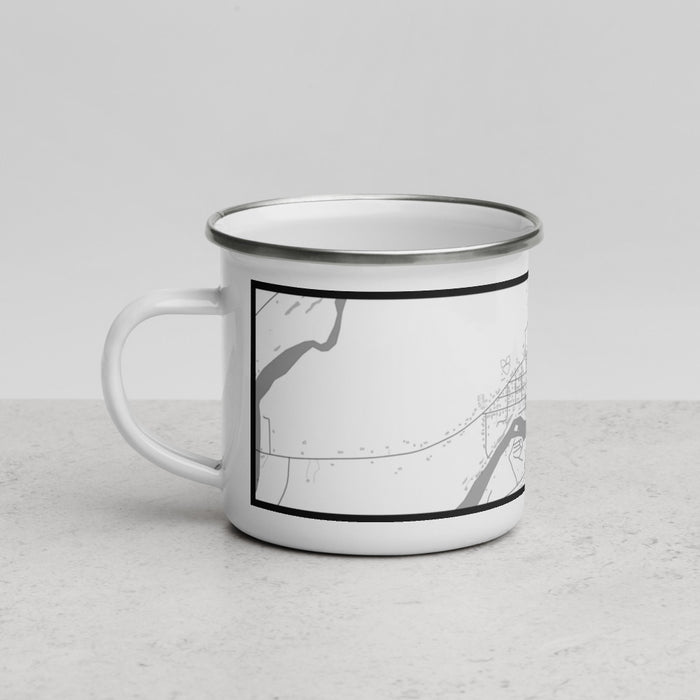 Left View Custom Dexter New York Map Enamel Mug in Classic