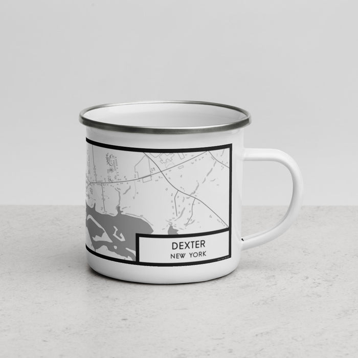 Right View Custom Dexter New York Map Enamel Mug in Classic