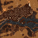 Dexter New York Map Print in Ember Style Zoomed In Close Up Showing Details