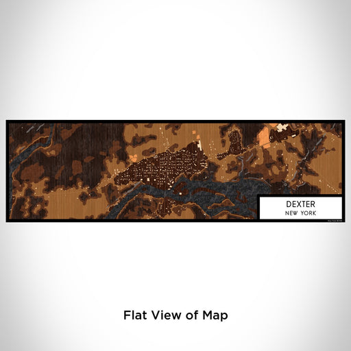 Flat View of Map Custom Dexter New York Map Enamel Mug in Ember
