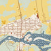 Dexter New York Map Print in Woodblock Style Zoomed In Close Up Showing Details