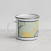 Left View Custom Dexter New York Map Enamel Mug in Woodblock