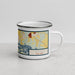 Right View Custom Dexter New York Map Enamel Mug in Woodblock