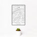 12x18 Diamond Bar California Map Print Portrait Orientation in Classic Style With Small Cactus Plant in White Planter
