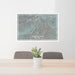 24x36 Diamond Bar California Map Print Lanscape Orientation in Afternoon Style Behind 2 Chairs Table and Potted Plant