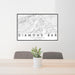 24x36 Diamond Bar California Map Print Lanscape Orientation in Classic Style Behind 2 Chairs Table and Potted Plant
