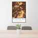 24x36 Diamond Bar California Map Print Portrait Orientation in Ember Style Behind 2 Chairs Table and Potted Plant