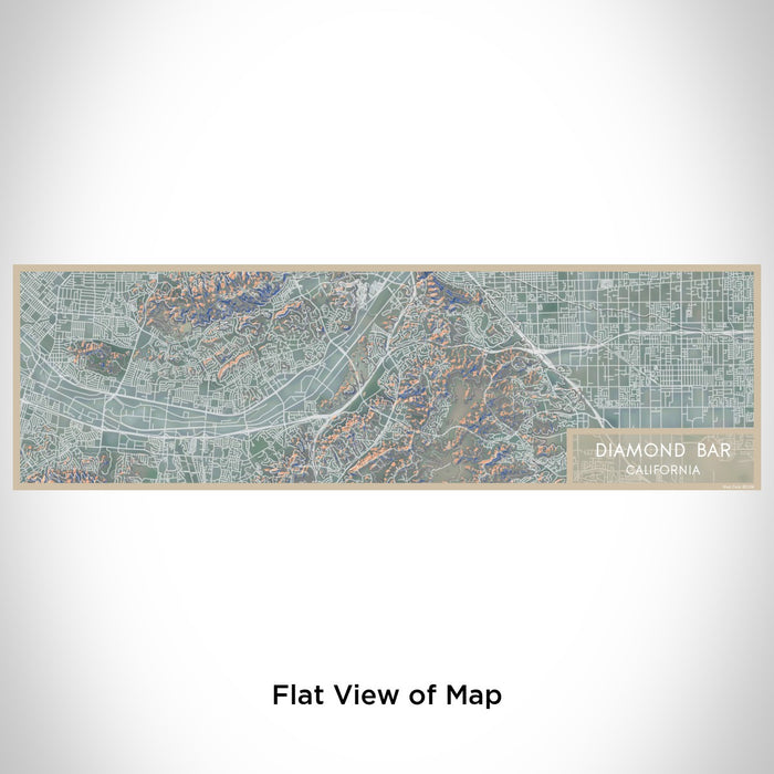 Flat View of Map Custom Diamond Bar California Map Enamel Mug in Afternoon