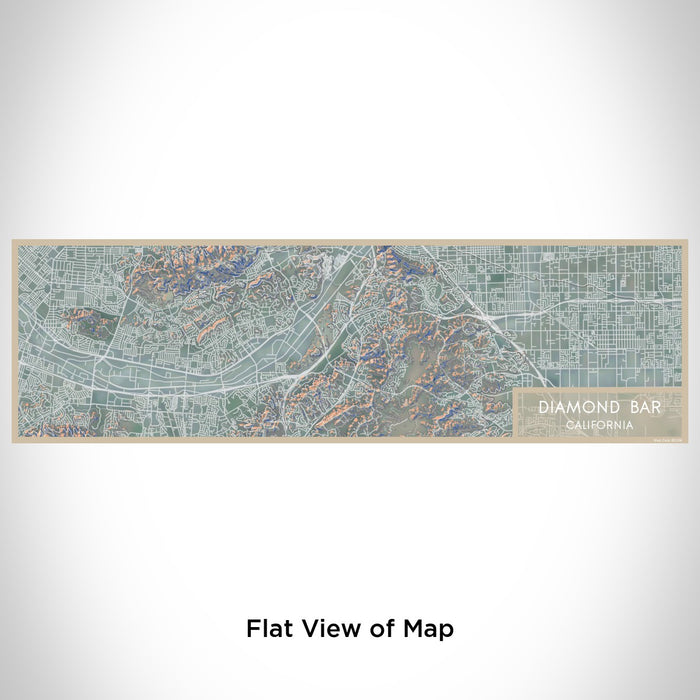 Flat View of Map Custom Diamond Bar California Map Enamel Mug in Afternoon
