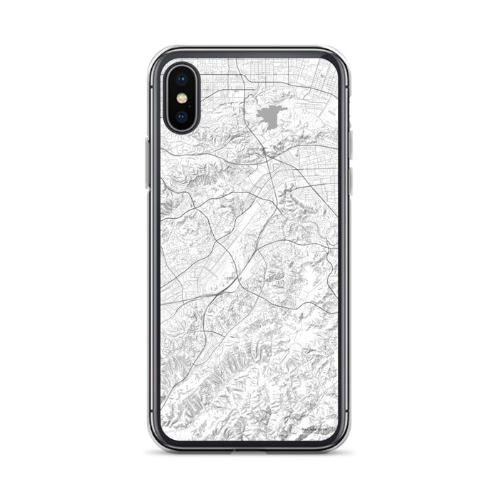 Custom iPhone X/XS Diamond Bar California Map Phone Case in Classic