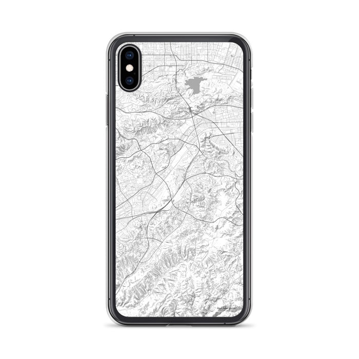 Custom iPhone XS Max Diamond Bar California Map Phone Case in Classic