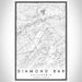 Diamond Bar California Map Print Portrait Orientation in Classic Style With Shaded Background