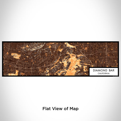 Flat View of Map Custom Diamond Bar California Map Enamel Mug in Ember