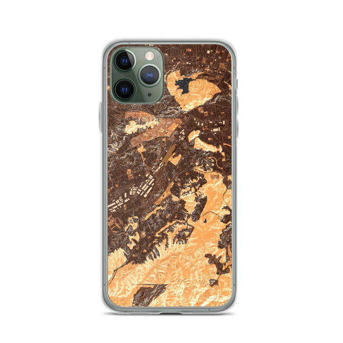 Custom iPhone 11 Pro Diamond Bar California Map Phone Case in Ember