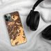 Custom Diamond Bar California Map Phone Case in Ember on Table with Black Headphones