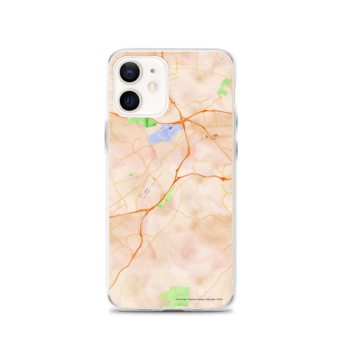 Custom iPhone 12 Diamond Bar California Map Phone Case in Watercolor