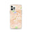 Custom iPhone 12 Pro Diamond Bar California Map Phone Case in Watercolor