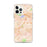 Custom iPhone 12 Pro Max Diamond Bar California Map Phone Case in Watercolor
