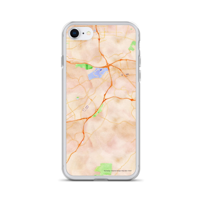 Custom iPhone SE Diamond Bar California Map Phone Case in Watercolor