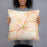 Person holding 18x18 Custom Diamond Bar California Map Throw Pillow in Watercolor