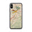 Custom iPhone X/XS Diamond Bar California Map Phone Case in Woodblock