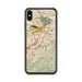 Custom iPhone XS Max Diamond Bar California Map Phone Case in Woodblock