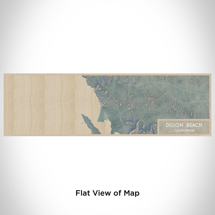 Flat View of Map Custom Dillon Beach California Map Enamel Mug in Afternoon