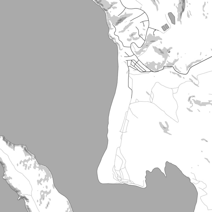 Dillon Beach California Map Print in Classic Style Zoomed In Close Up Showing Details