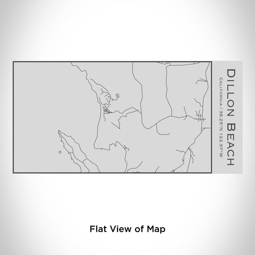 Rendered View of Dillon Beach California Map Engraving on 17oz Stainless Steel Insulated Cola Bottle