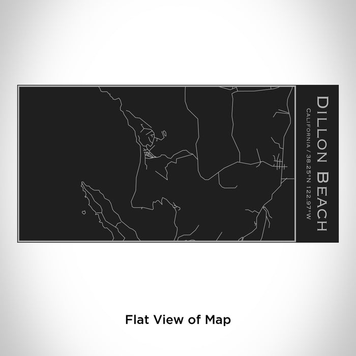 Rendered View of Dillon Beach California Map Engraving on 17oz Stainless Steel Insulated Cola Bottle in Black