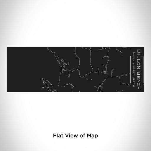 Rendered View of Dillon Beach California Map Engraving on 10oz Stainless Steel Insulated Cup with Sliding Lid in Black