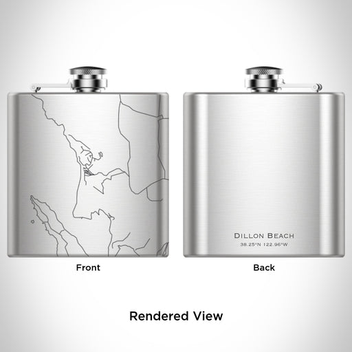 Rendered View of Dillon Beach California Map Engraving on undefined