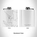 Rendered View of Dillon Beach California Map Engraving on 6oz Stainless Steel Flask in White