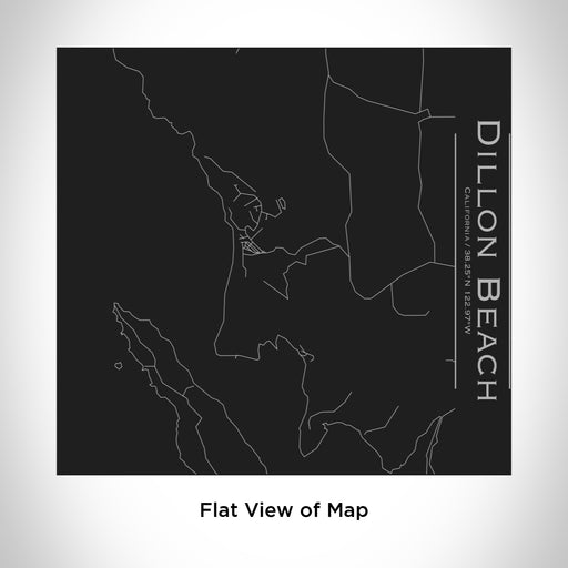 Rendered View of Dillon Beach California Map Engraving on 17oz Stainless Steel Insulated Tumbler in Black