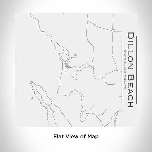Rendered View of Dillon Beach California Map Engraving on 17oz Stainless Steel Insulated Tumbler in White