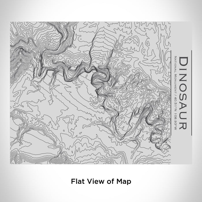 Rendered View of Dinosaur National Monument Map Engraving on 20oz Stainless Steel Insulated Bottle with Bamboo Top