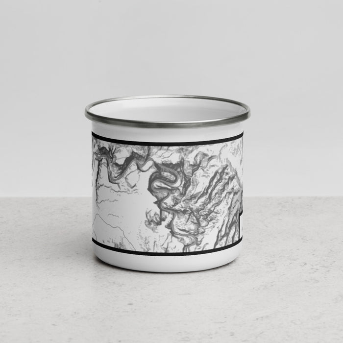 Front View Custom Dinosaur National Monument Map Enamel Mug in Classic