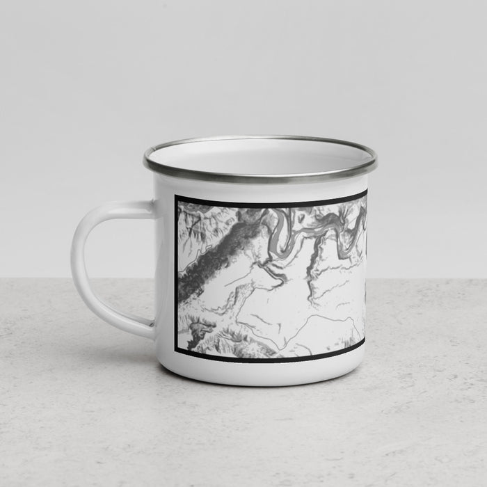 Left View Custom Dinosaur National Monument Map Enamel Mug in Classic