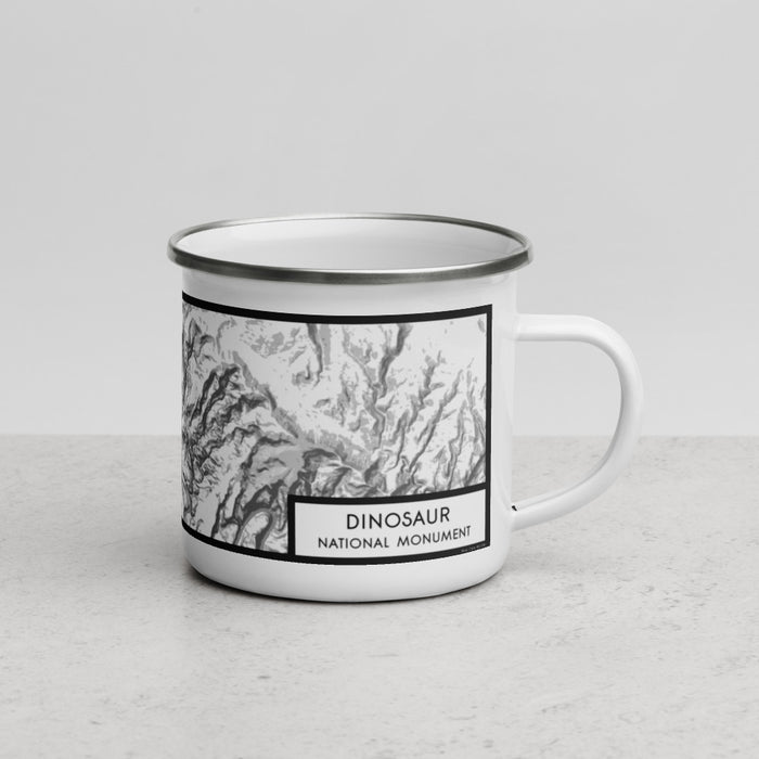Right View Custom Dinosaur National Monument Map Enamel Mug in Classic