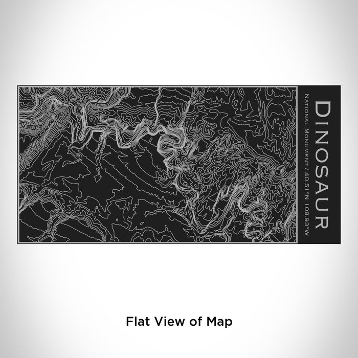 Rendered View of Dinosaur National Monument Map Engraving on 17oz Stainless Steel Insulated Cola Bottle in Black