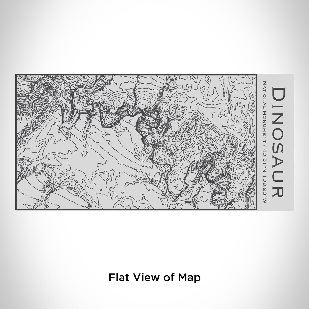 Dinosaur - National Monument Engraved Topographic Map Insulated Bottle ...