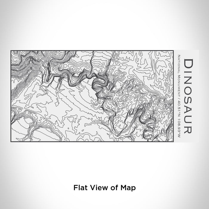 Rendered View of Dinosaur National Monument Map Engraving on 17oz Stainless Steel Insulated Cola Bottle in White