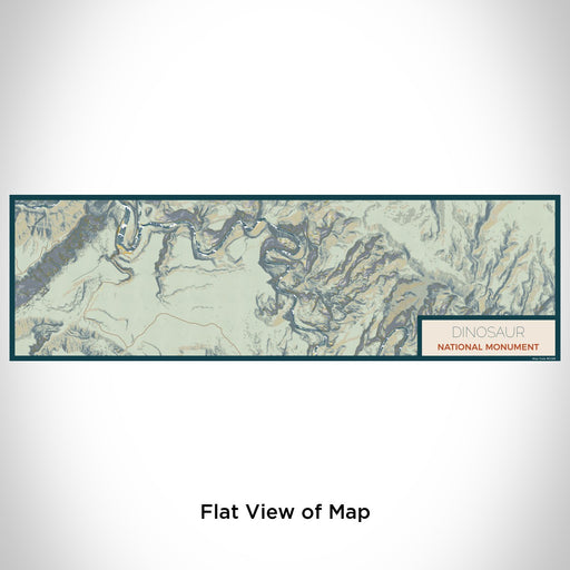 Flat View of Map Custom Dinosaur National Monument Map Enamel Mug in Woodblock