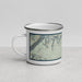 Left View Custom Dinosaur National Monument Map Enamel Mug in Woodblock