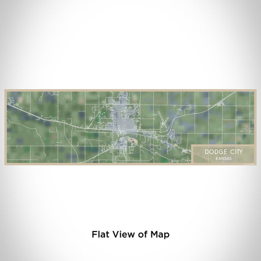 Flat View of Map Custom Dodge City Kansas Map Enamel Mug in Afternoon