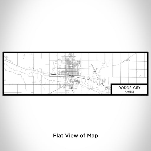Flat View of Map Custom Dodge City Kansas Map Enamel Mug in Classic