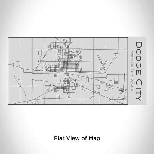 Rendered View of Dodge City Kansas Map Engraving on 17oz Stainless Steel Insulated Cola Bottle