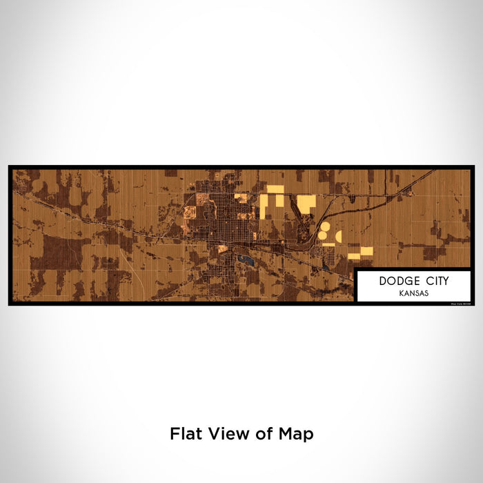 Flat View of Map Custom Dodge City Kansas Map Enamel Mug in Ember