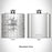 Rendered View of Dodge City Kansas Map Engraving on 6oz Stainless Steel Flask