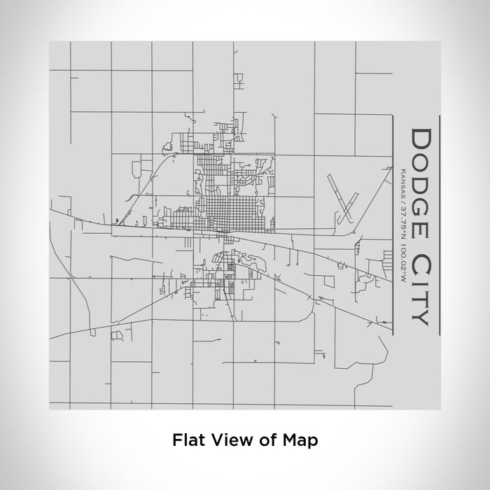 Rendered View of Dodge City Kansas Map Engraving on 17oz Stainless Steel Insulated Tumbler